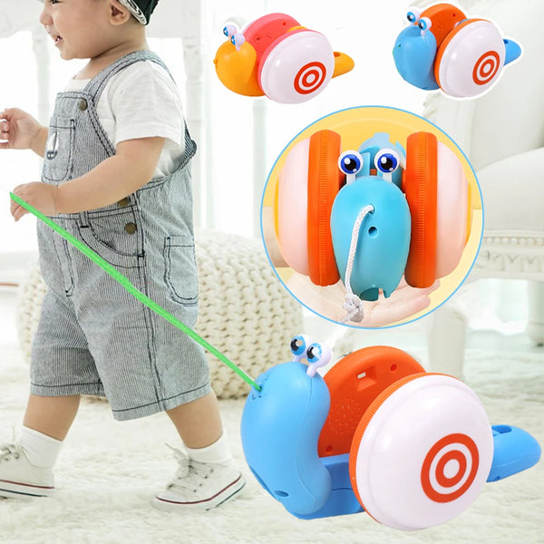 Brinquedo Caracol de Puxar - O Amigo que ilumina as Aventuras do Seu Filho