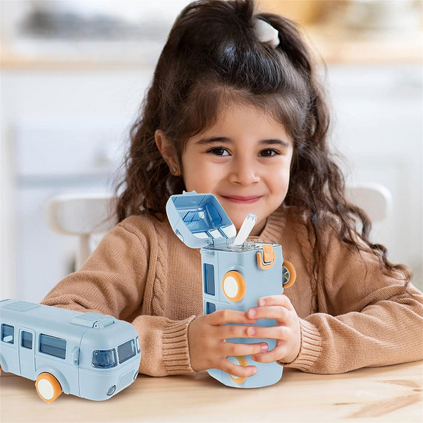 Garrafinha Infantil HidrataBus com Alça - Hidratação Criativa Para Crianças