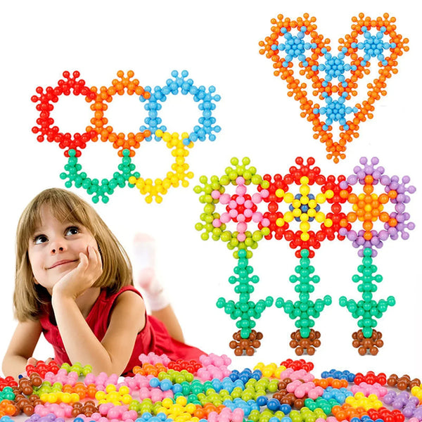 Blocos de Montar Infantil Flocos de Neve