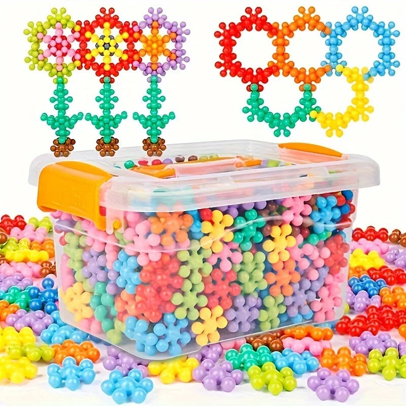 Blocos de Montar Infantil Flocos de Neve