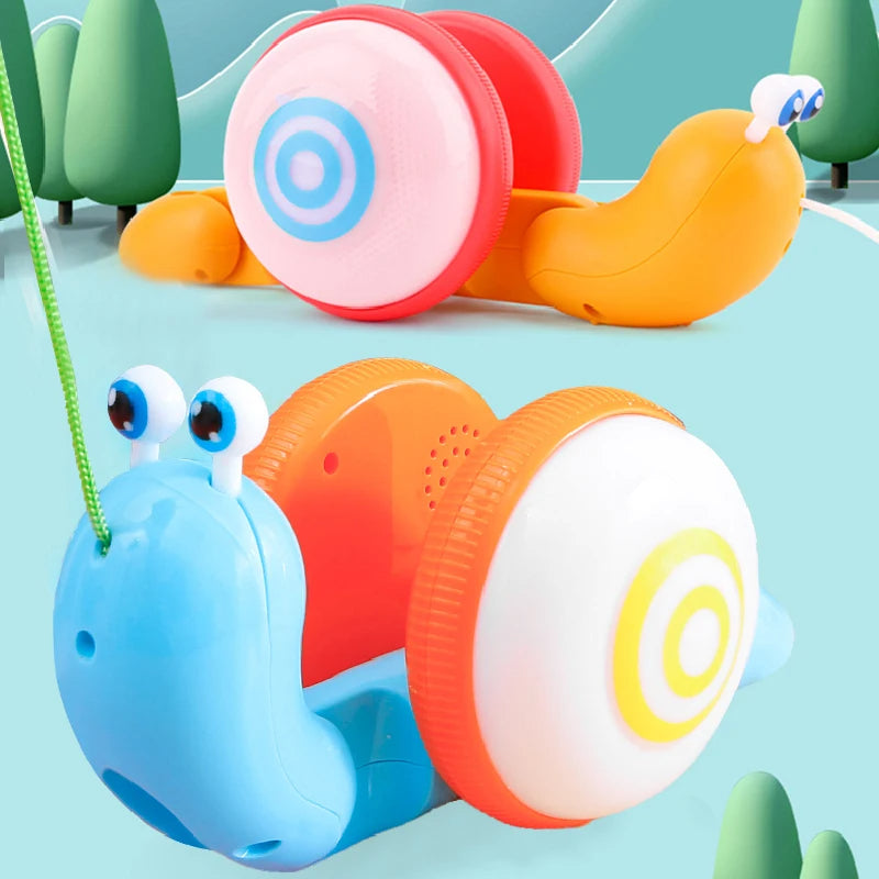 Brinquedo Caracol de Puxar - O Amigo que ilumina as Aventuras do Seu Filho