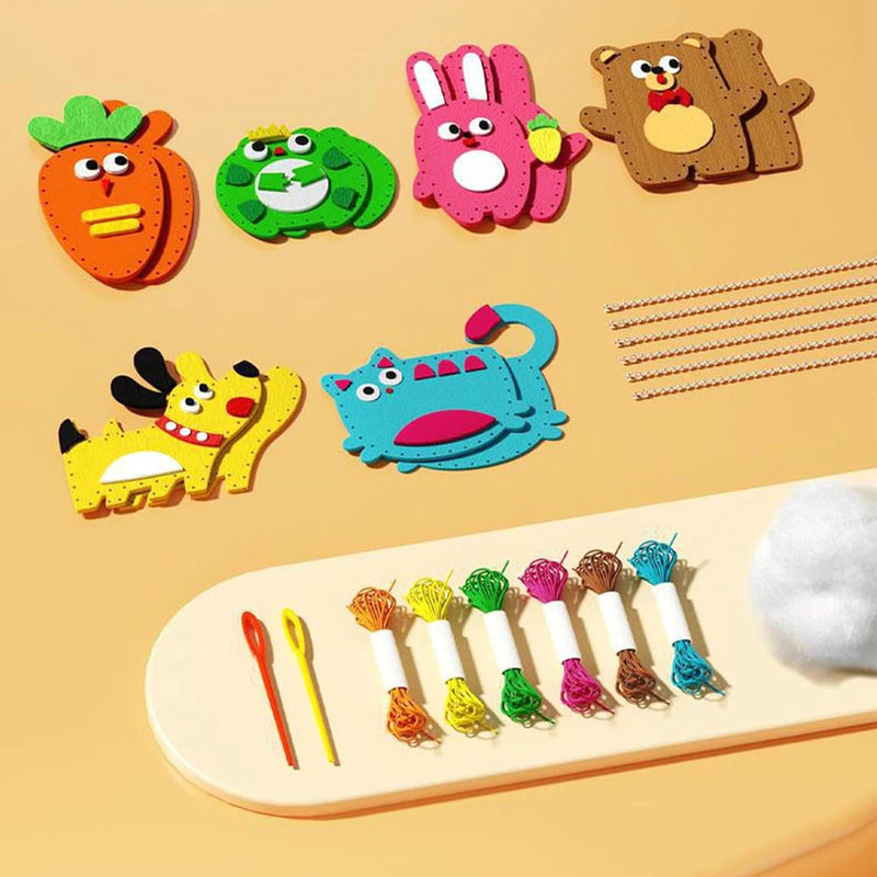 Kit Costura Montessori Infantil 17 Peças