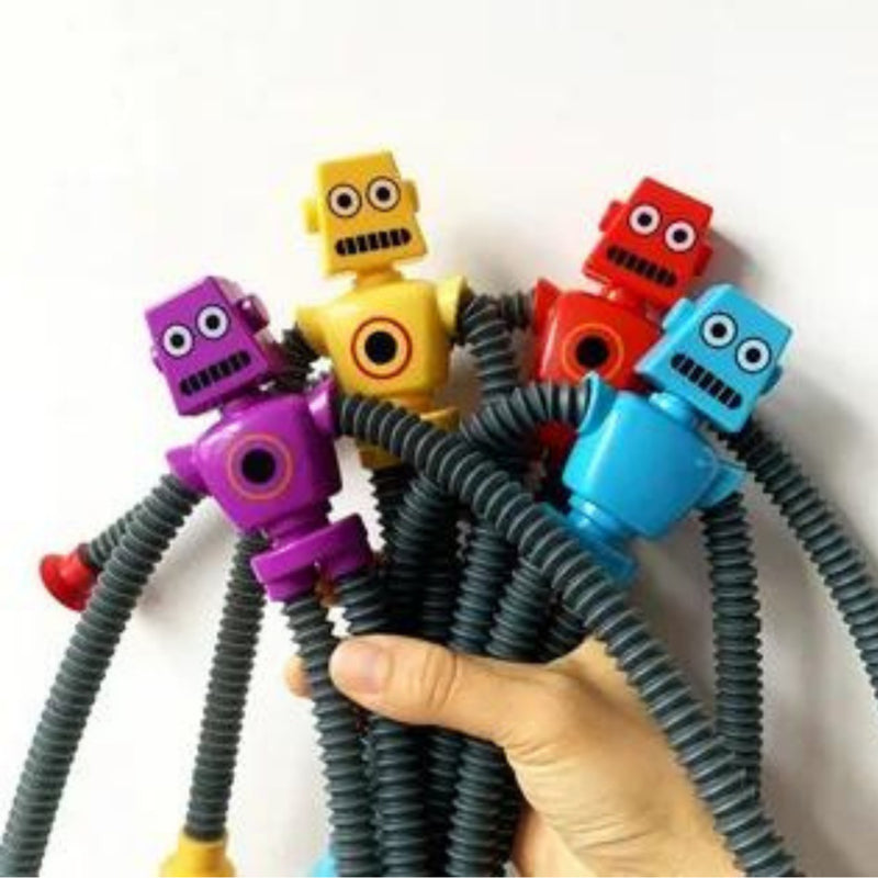 Brinquedo Robô Estica e Gruda com Ventosas