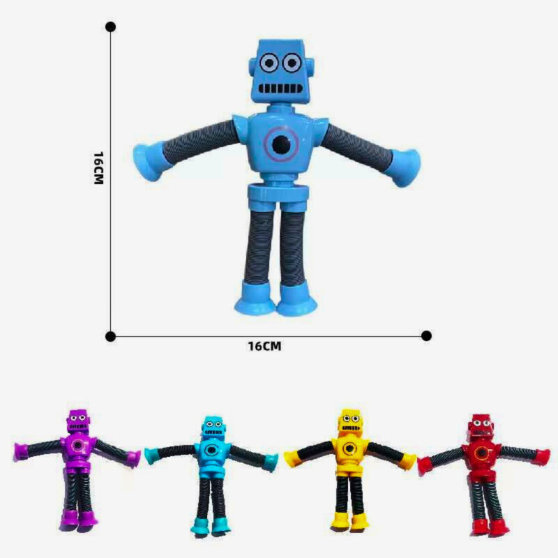 Brinquedo Robô Estica e Gruda com Ventosas