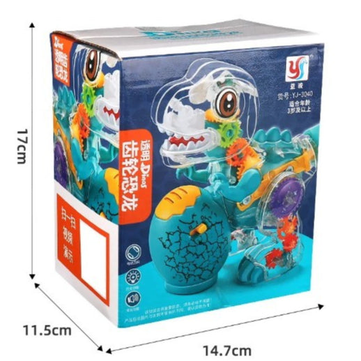 Brinquedo Dinossauro Transparente que Anda