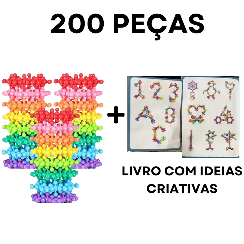 Blocos de Montar Infantil Flocos de Neve