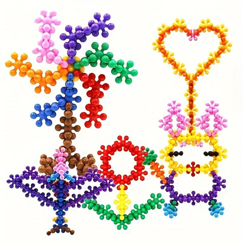 Blocos de Montar Infantil Flocos de Neve
