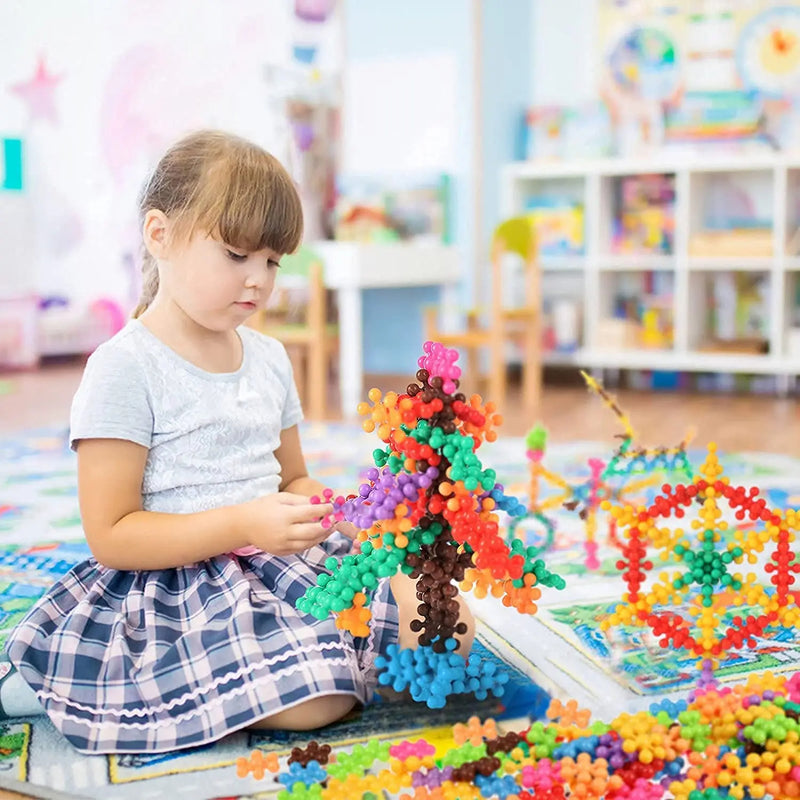 Blocos de Montar Infantil Flocos de Neve