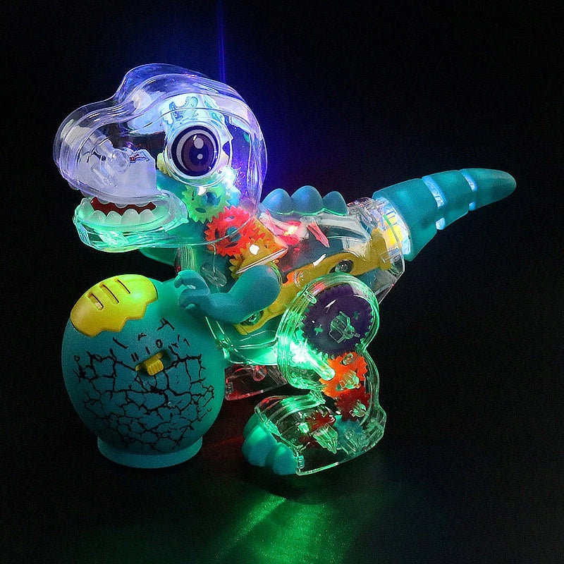Brinquedo Dinossauro Transparente que Anda