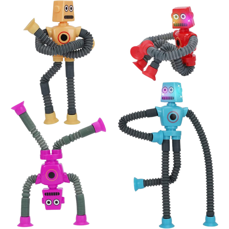 Brinquedo Robô Estica e Gruda com Ventosas