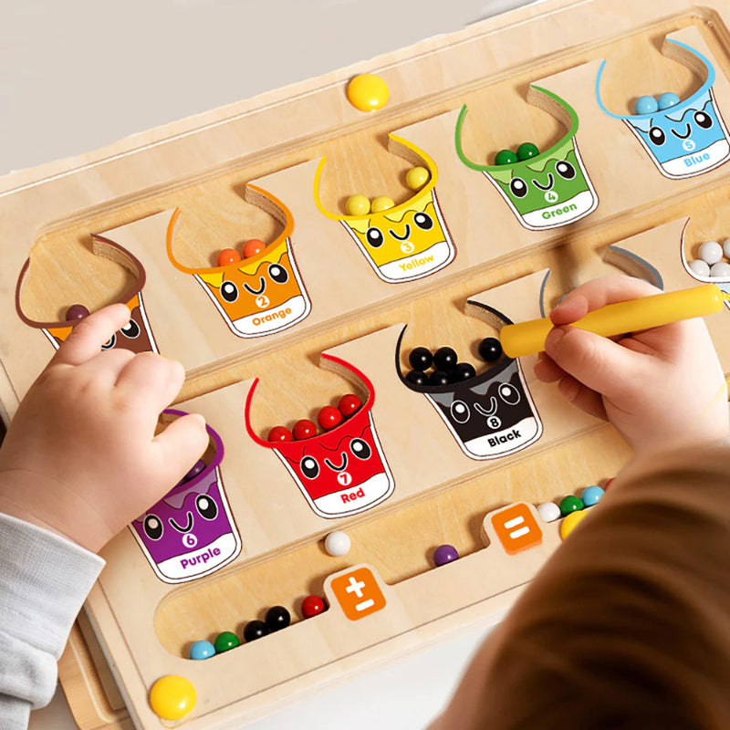 Tabuleiro Magnético Interativo Montessori - Aprendizado Completo