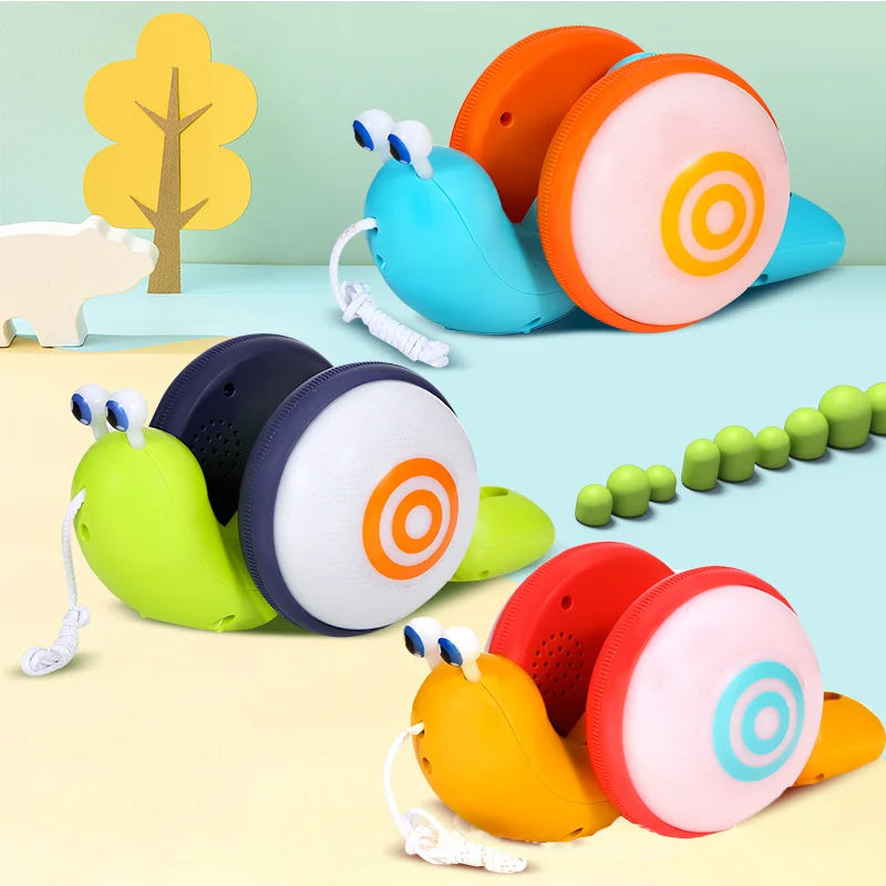 Brinquedo Caracol de Puxar - O Amigo que ilumina as Aventuras do Seu Filho