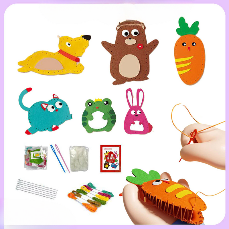 Kit Costura Montessori Infantil 17 Peças